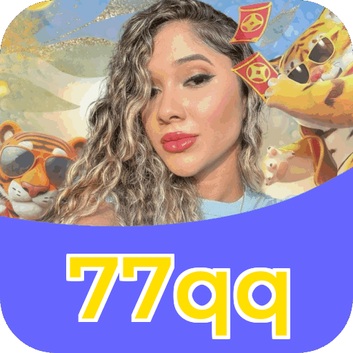 Interface do aplicativo 77qq mostrando jogos disponíveis no iOS e Android